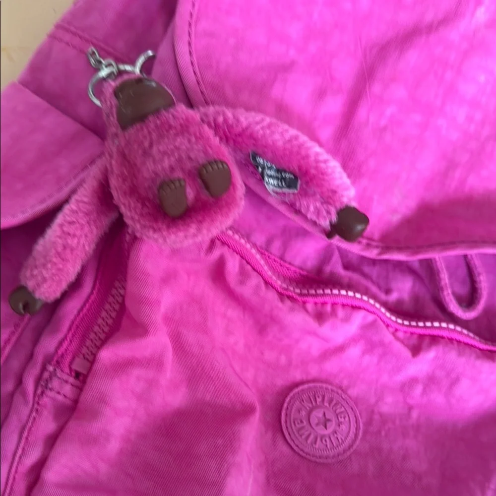 Kipling Pink Backpack with Adjustable Straps and Ruched Details - Picture 5 of 14